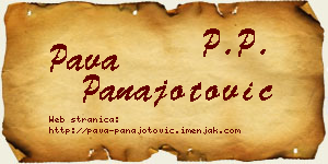 Pava Panajotović vizit kartica